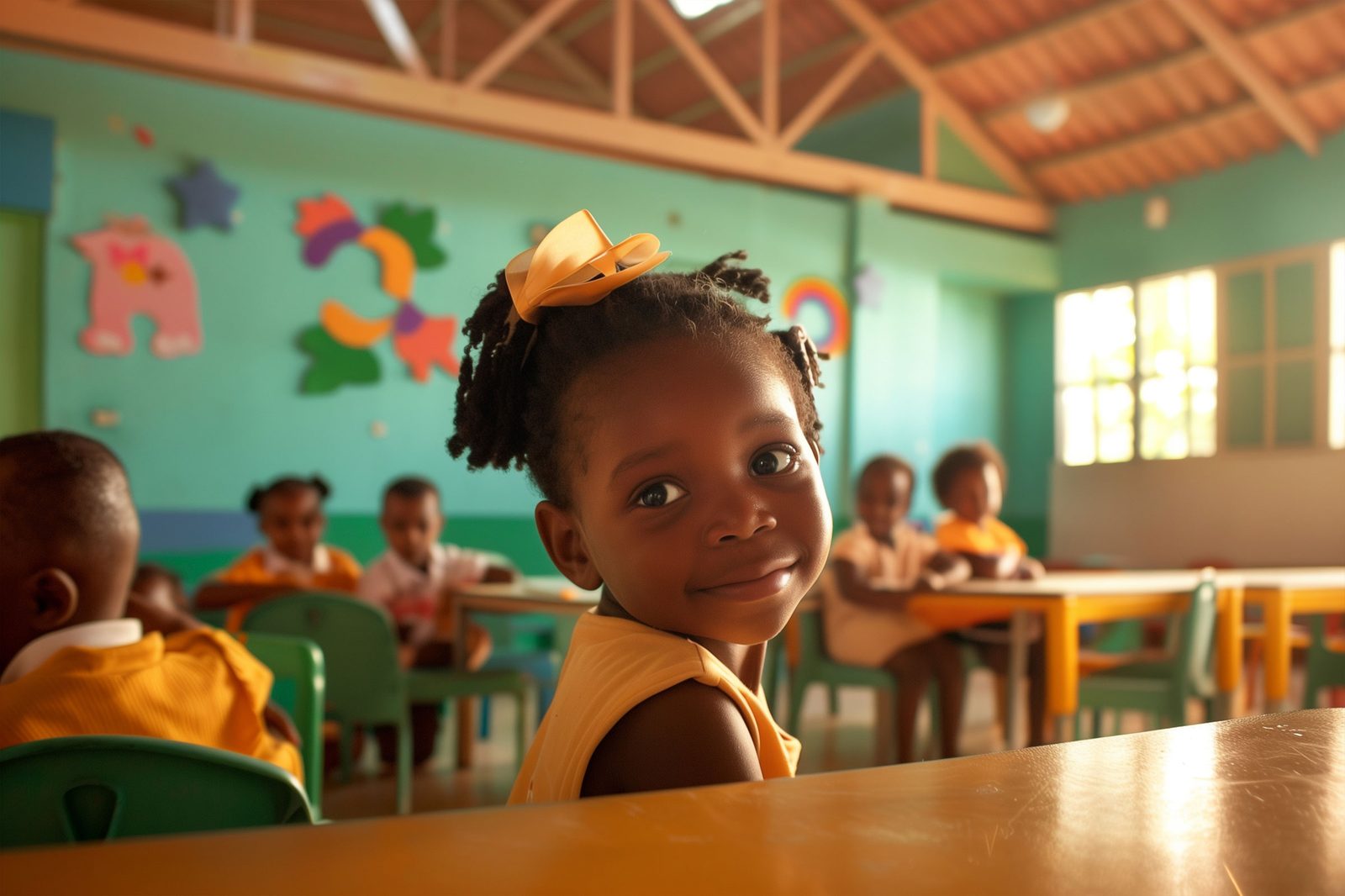 A student in a Belize classroom